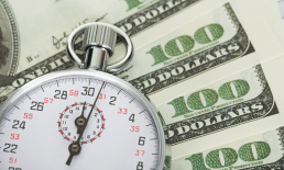 money and stopwatch